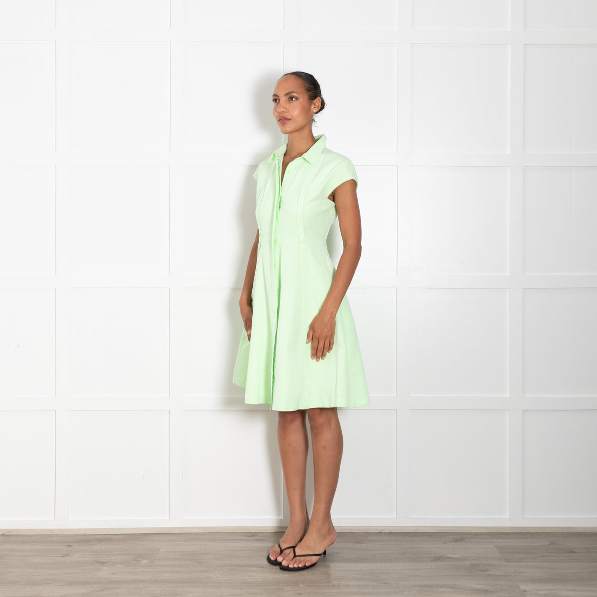 Tara Jarmon Mint Green Sleeveless Fitted Dress