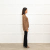 Brunello Cuccinelli Brown Loose Knit Sequin Cardigan