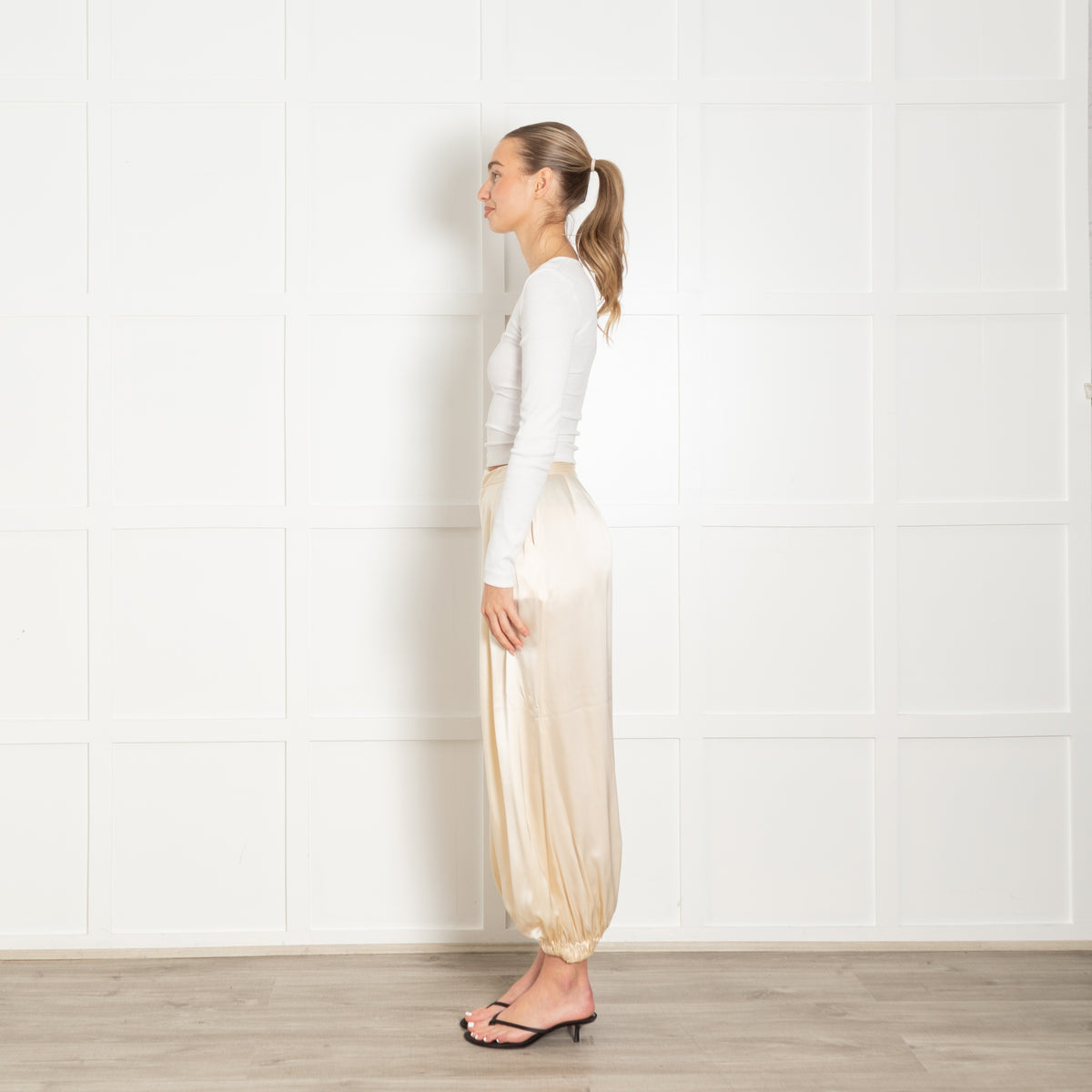 L'Agence Pale Yellow Balloon Trousers