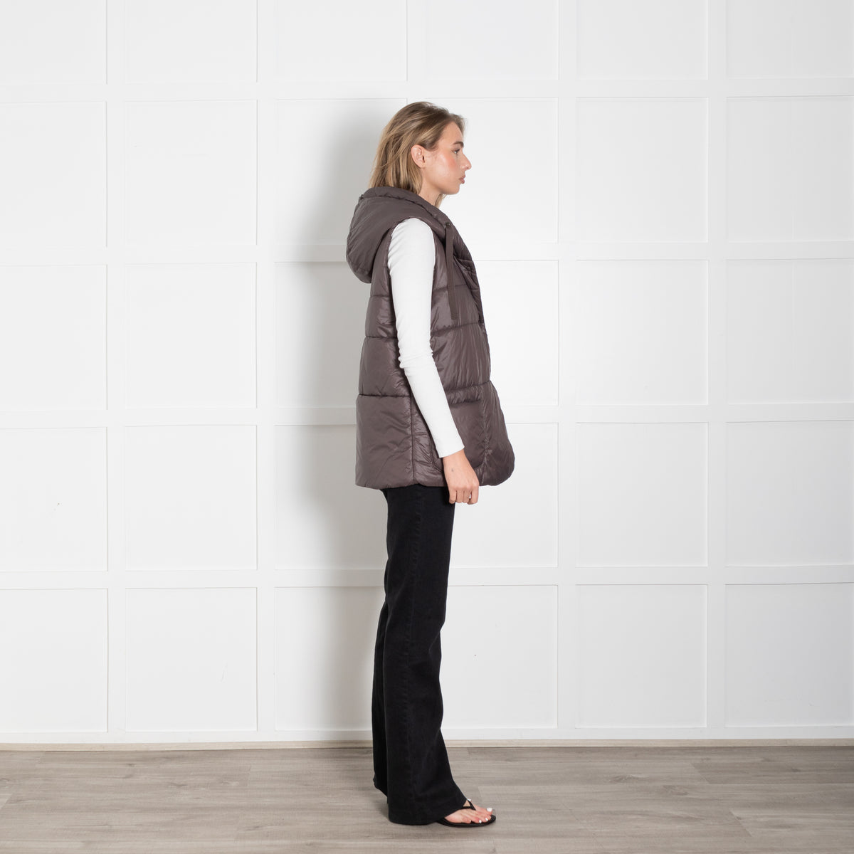 TreBarraBi Nylon Gilet With Hood