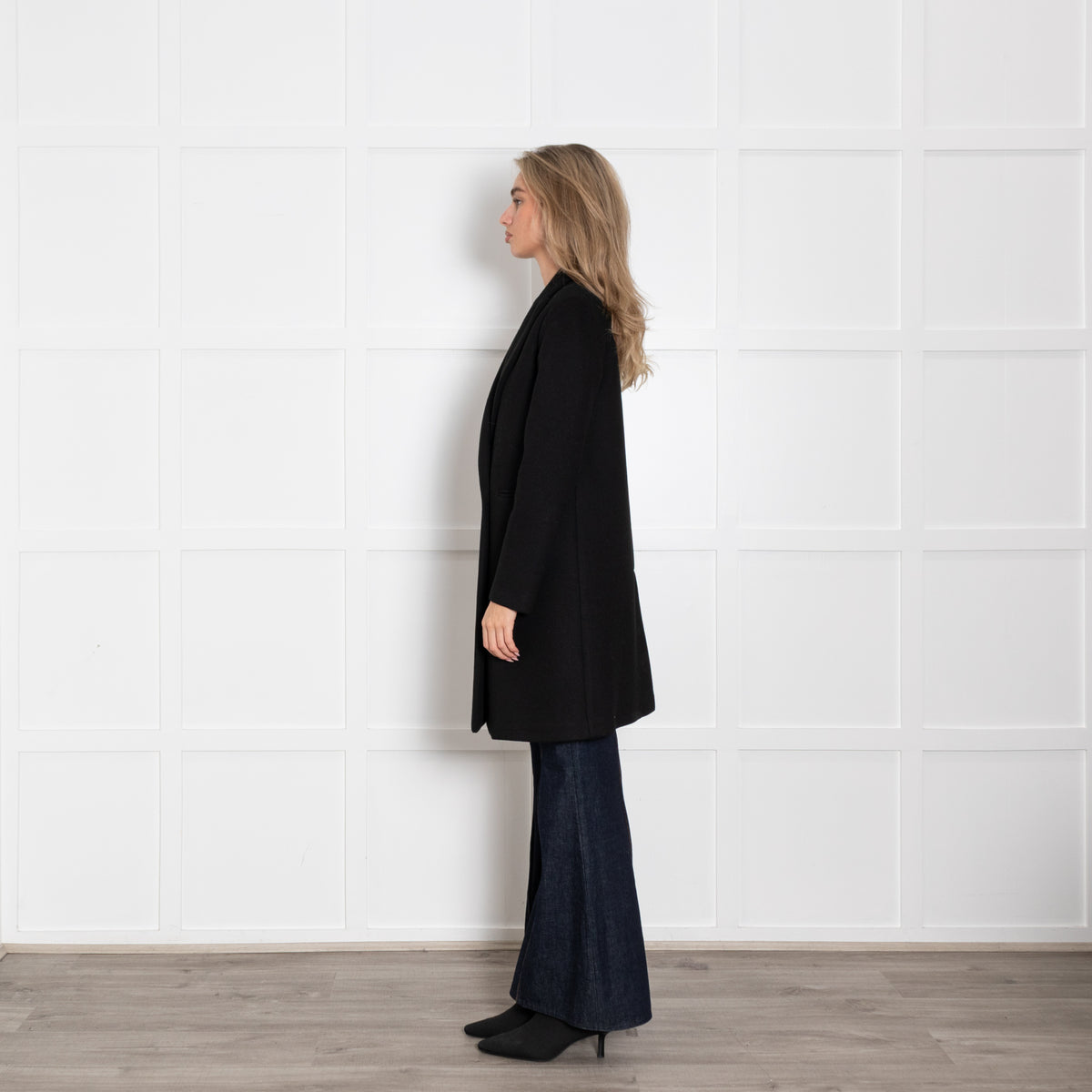 Goodmatch Black Double Breasted Coat