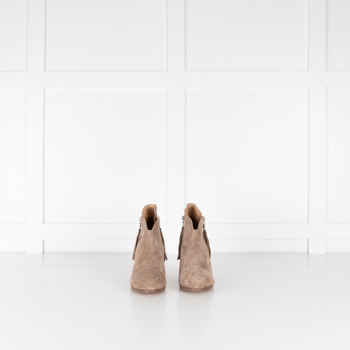 Rag & Bone Beige Suede Zip Up Ankle Boots