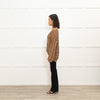 Brunello Cuccinelli Brown Loose Knit Sequin Cardigan