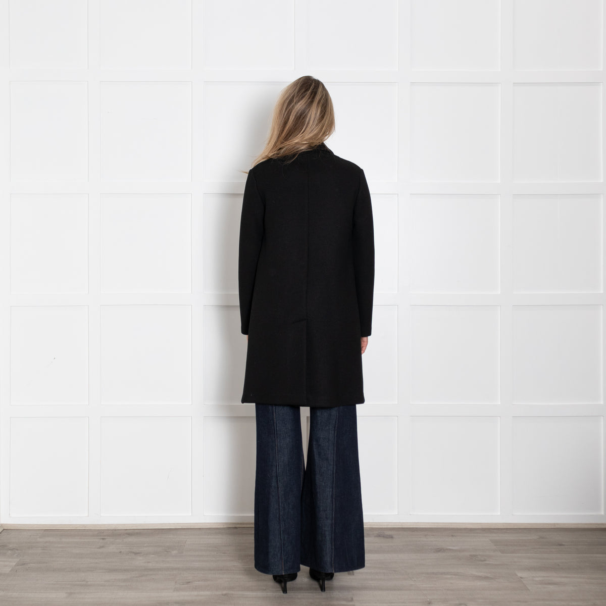 Goodmatch Black Double Breasted Coat