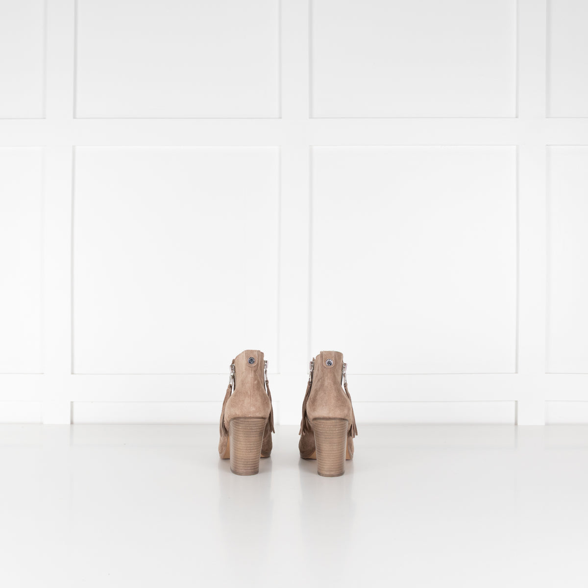 Rag & Bone Beige Suede Zip Up Ankle Boots