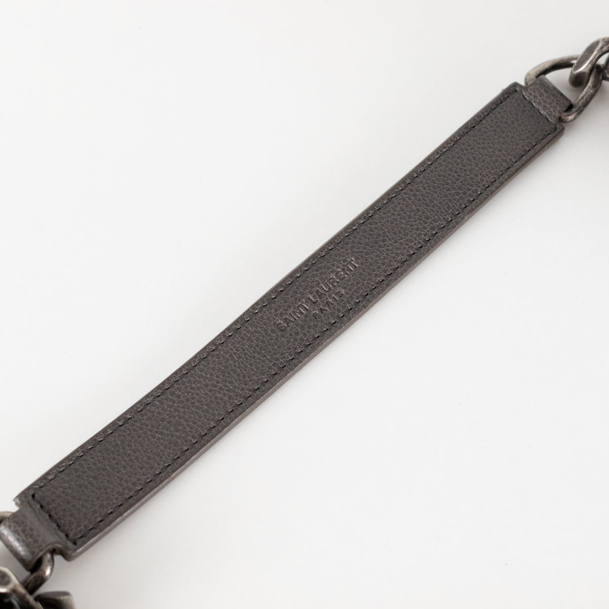 Saint Laurent Grey Leather College Monogram Crossbody