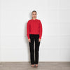 Helmut Lang Red Sweatshirt With Holes Detail