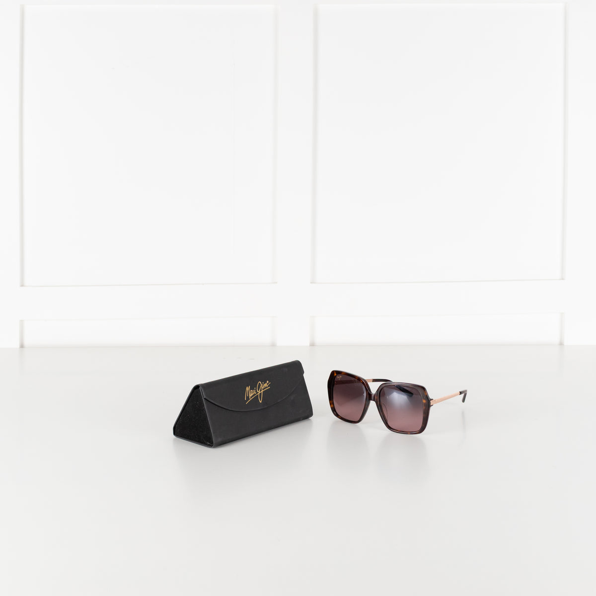 Maui Jim Tortoiseshell Oversized Square Frame Sunglasses