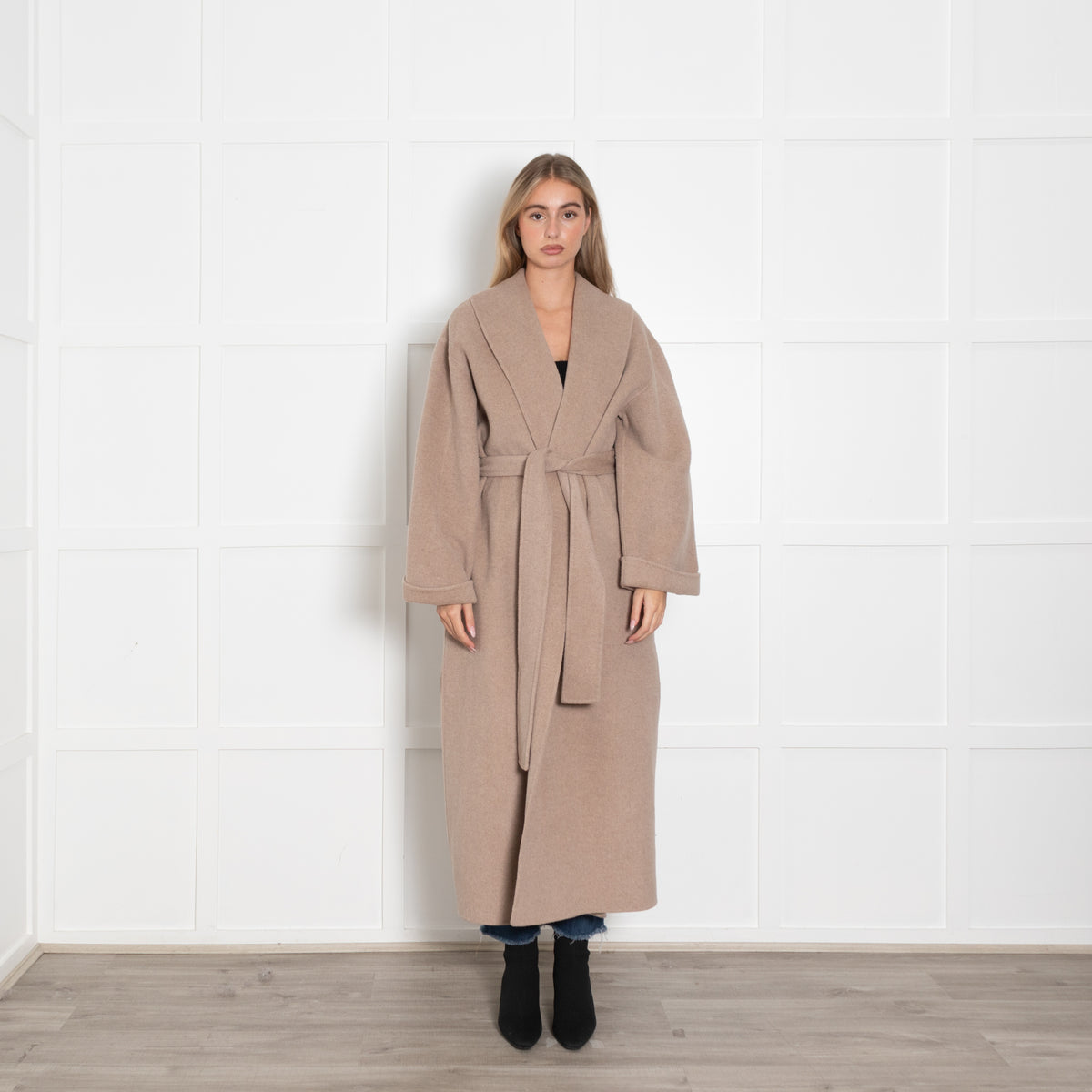 By Malene Birger Oatmeal Maxi Coat With Belt