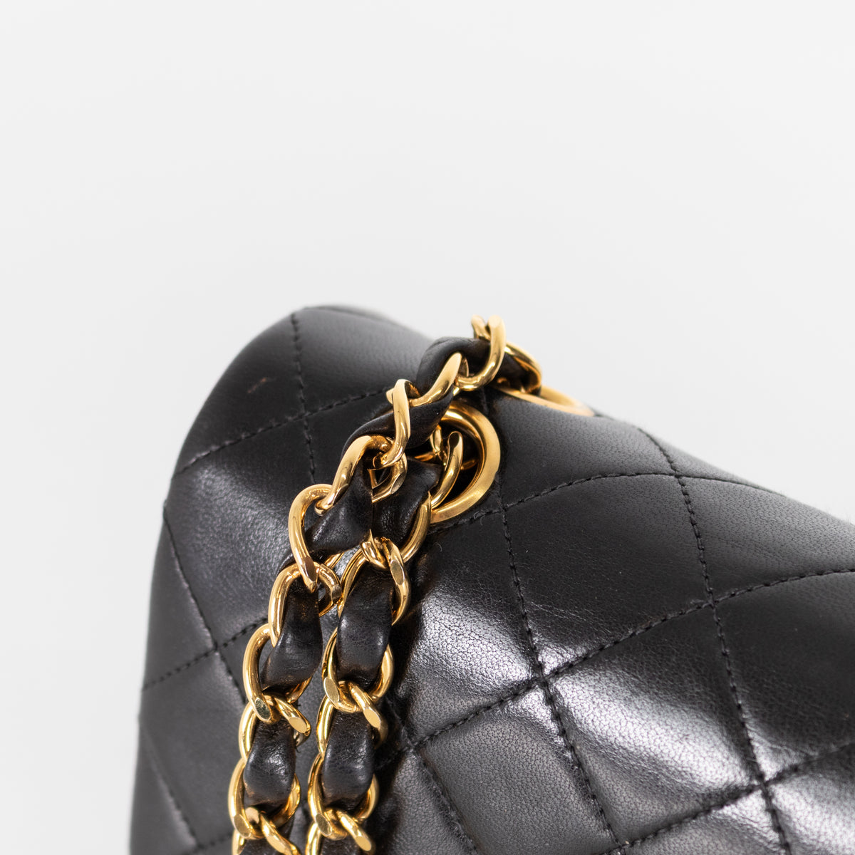 Chanel Small Black Lambskin Vintage Classic Flap Bag