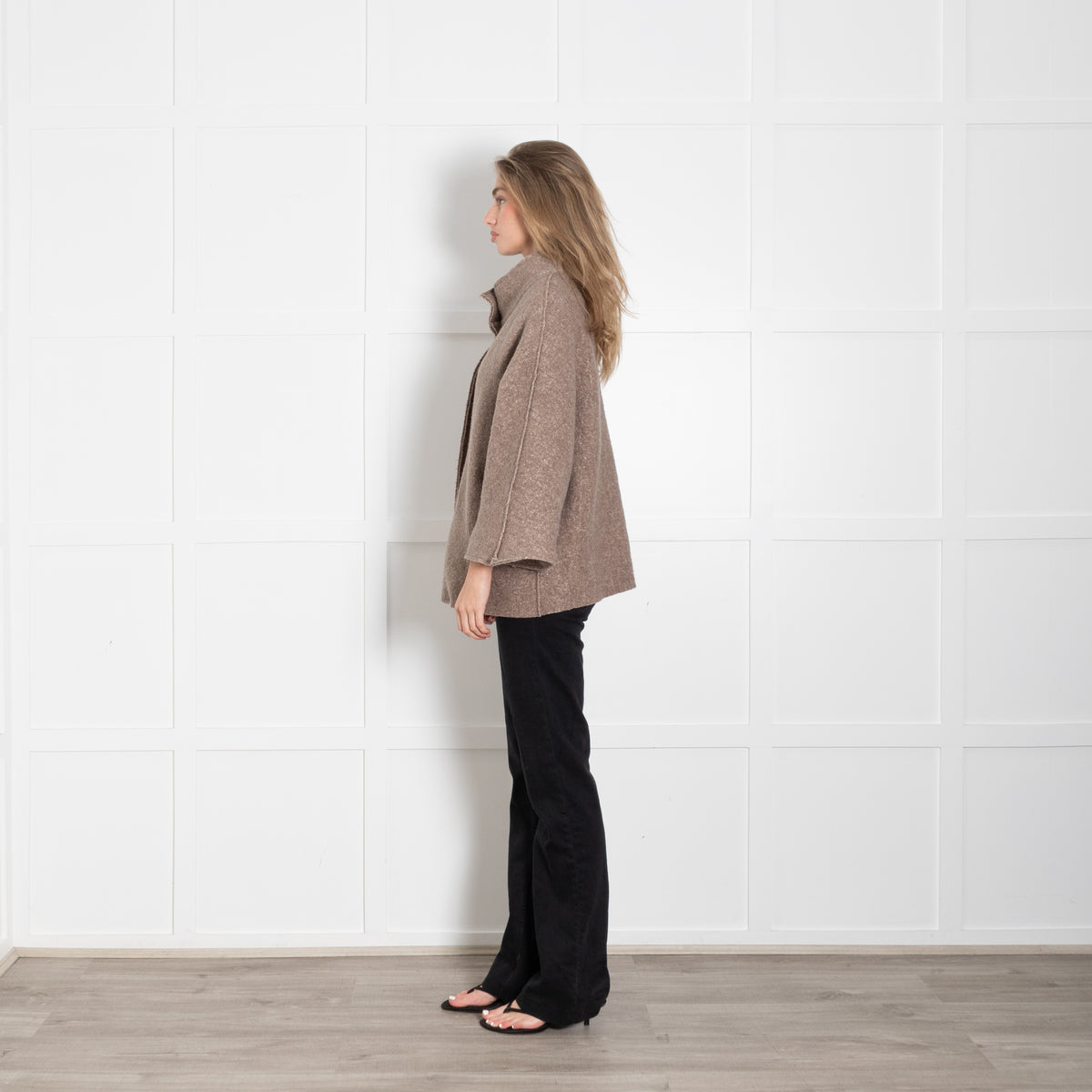 Trebarrabi Brown Pressed Wool Jacket