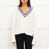 MarcCain White and Blue Stripe Jumper
