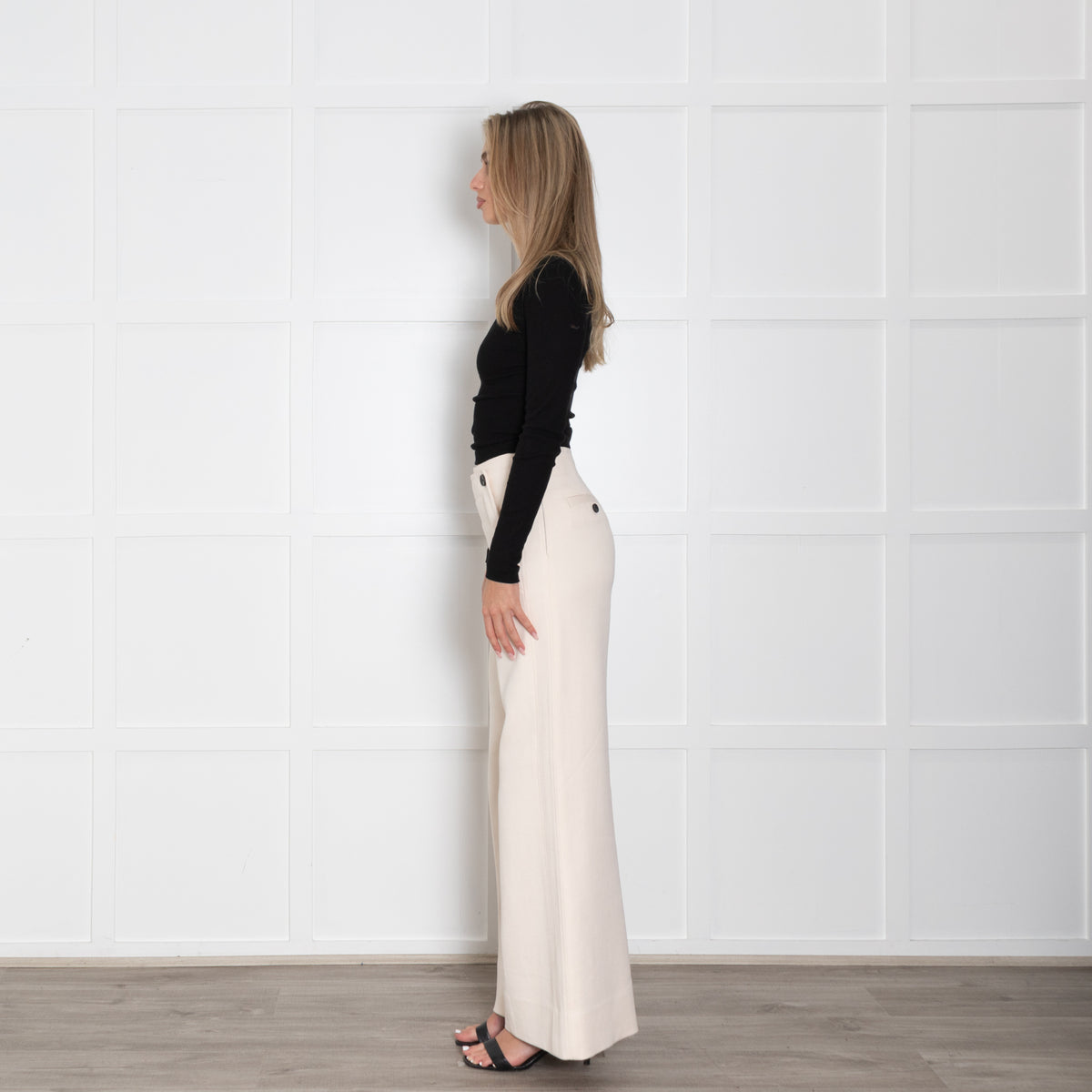 Me + Em Cream Bib Front Trousers
