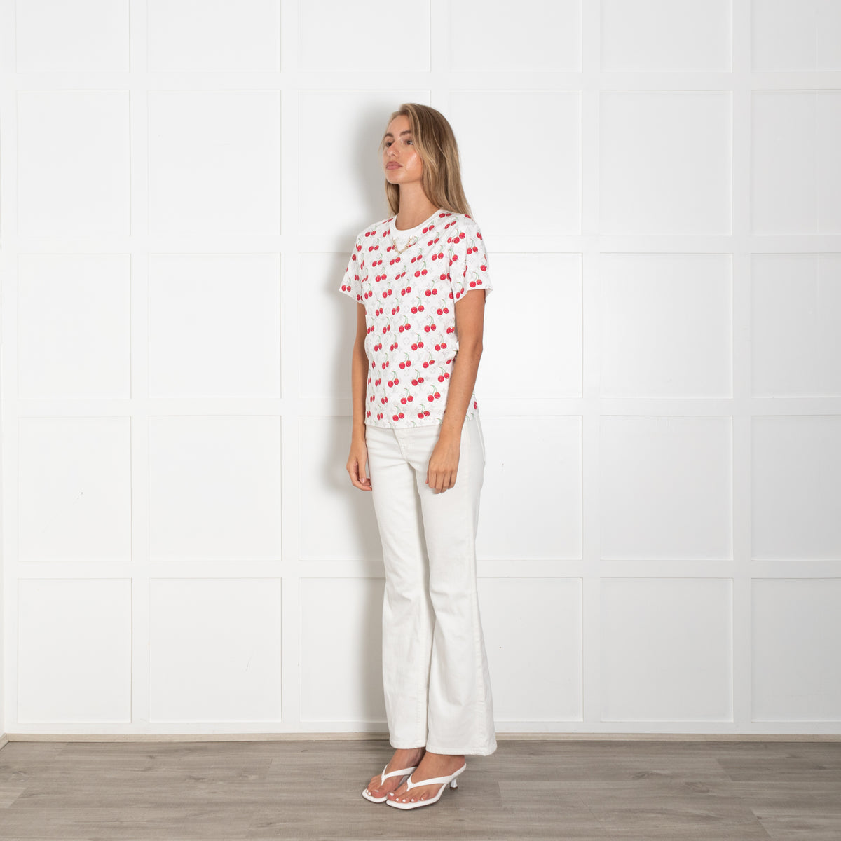 Louis Vuitton x Takashi Murakami White Red Cheery Print Cotton Shirt