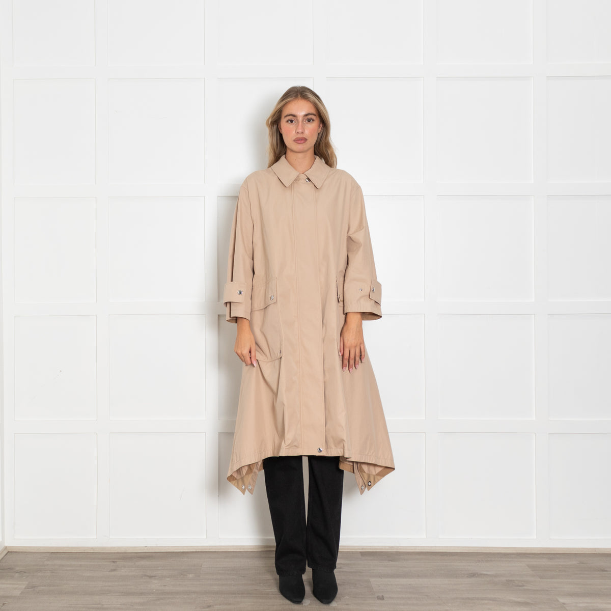 Burberry Beige Cotton Oversized Wingmore Parka
