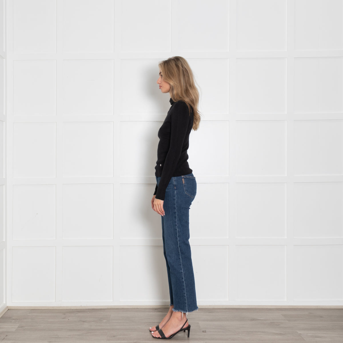 Lilysilk Silk & Cashmere Mix Black Poloneck Jumper