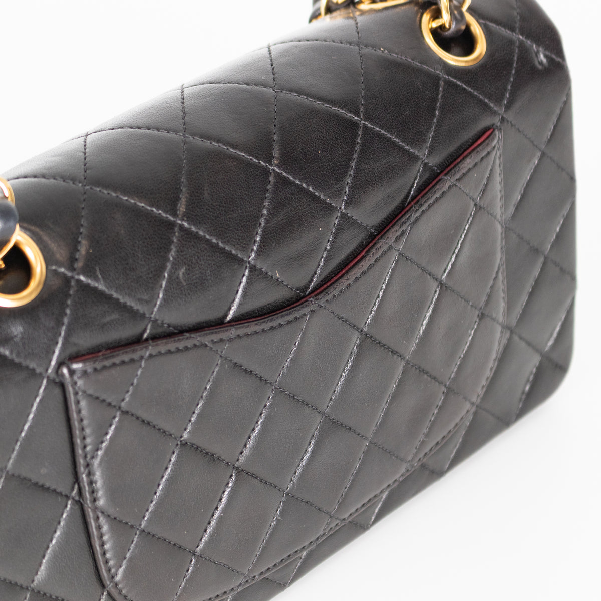 Chanel Small Black Lambskin Vintage Classic Flap Bag