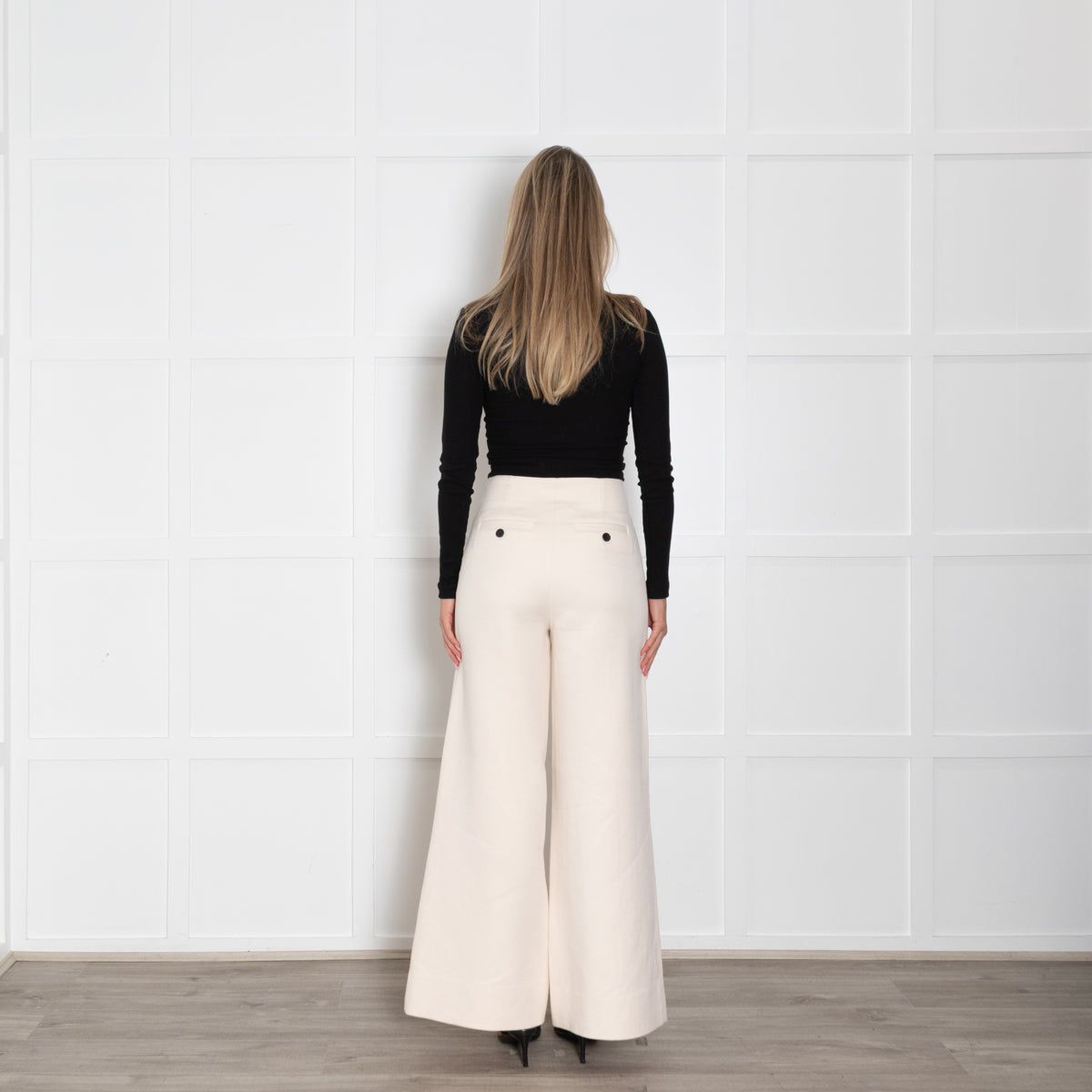 Me + Em Cream Bib Front Trousers