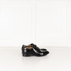 Chanel Black Glossy Leather Lace Up Pointy Shoes