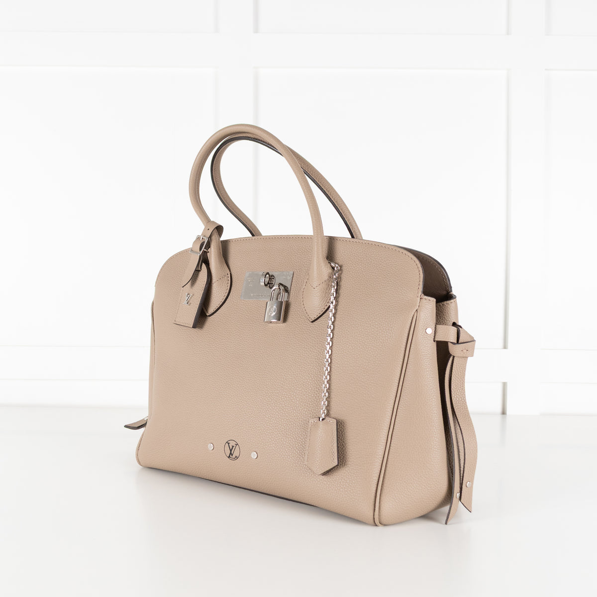 Louis Vuitton Taupe Leather Milla MM Bag