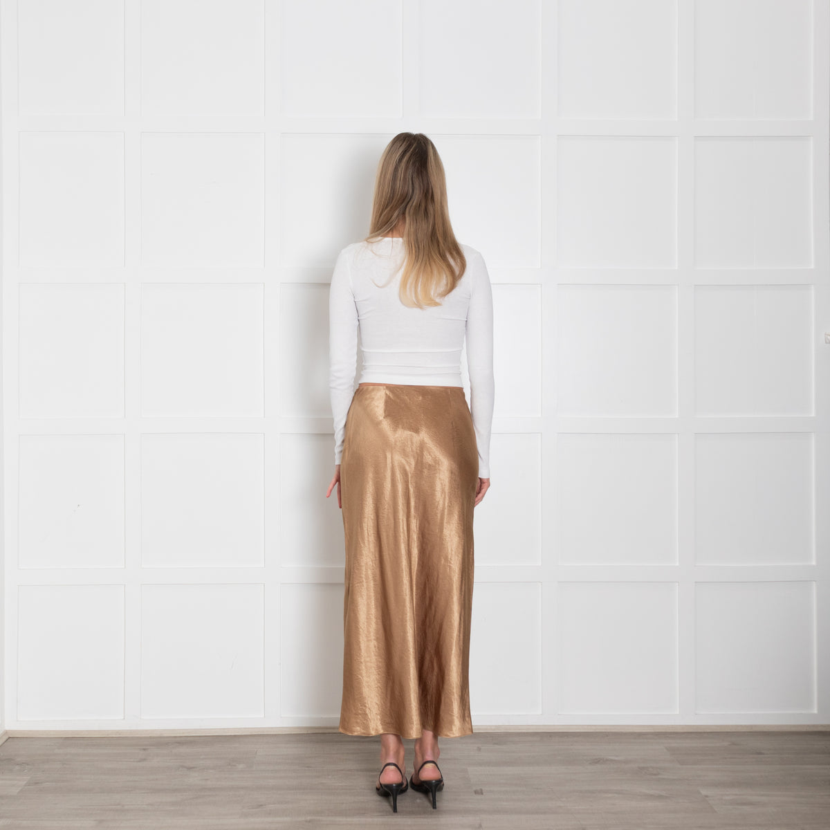 Vince Gold Slip Skirt