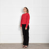 Helmut Lang Red Sweatshirt With Holes Detail