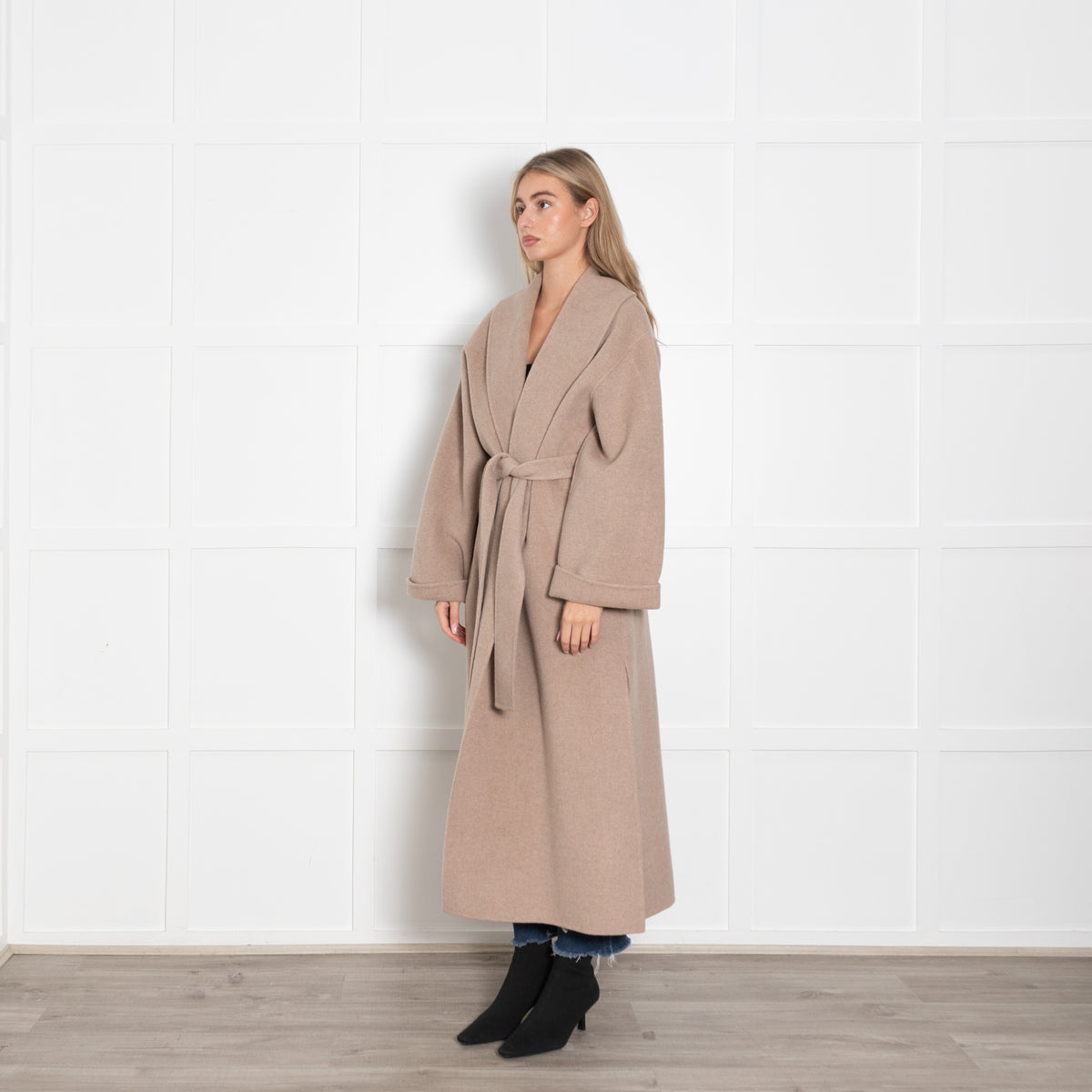 By Malene Birger Oatmeal Maxi Coat With Belt