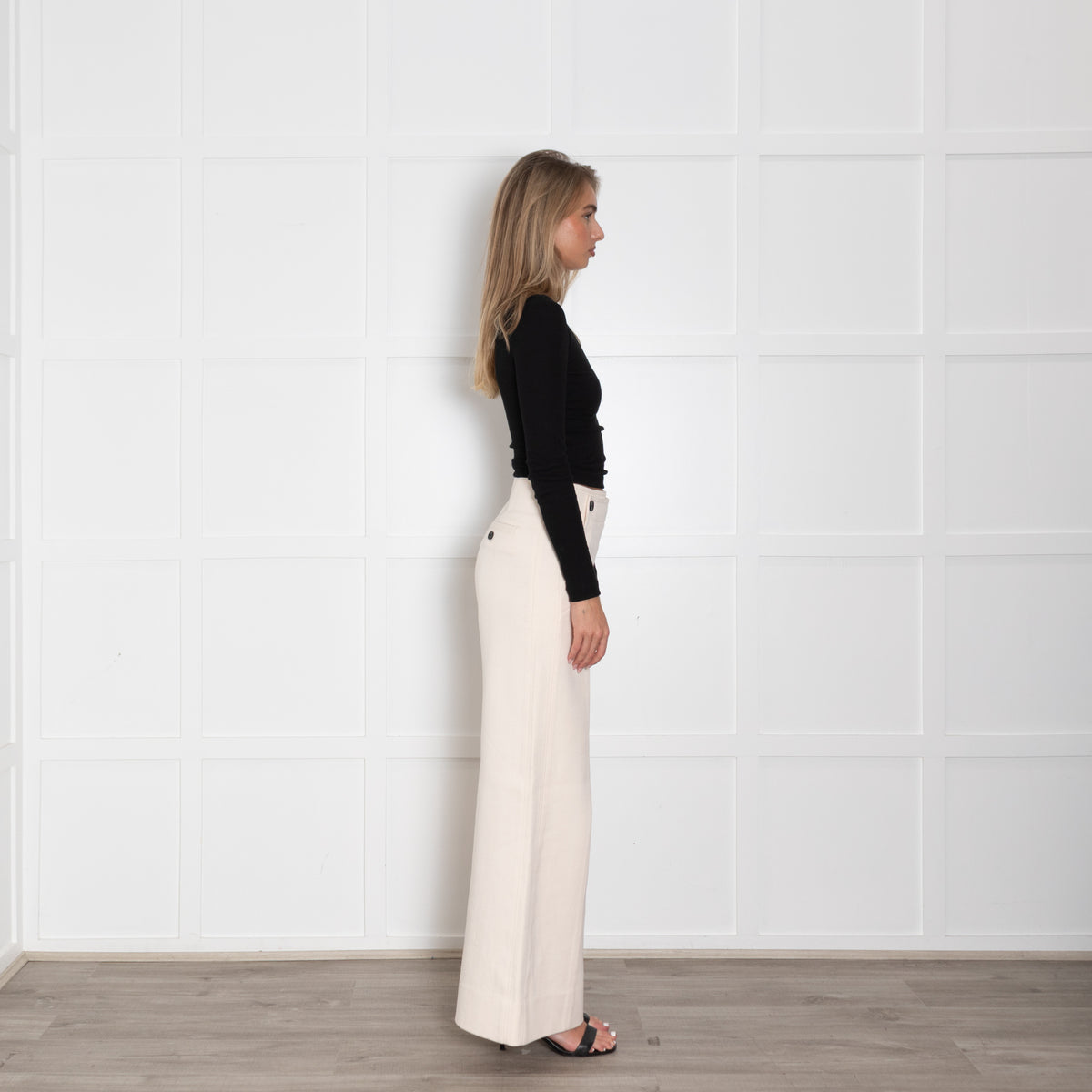 Me + Em Cream Bib Front Trousers