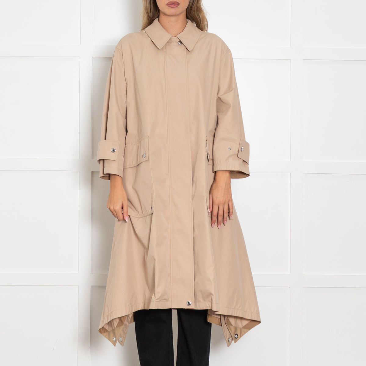 Burberry Beige Cotton Oversized Wingmore Parka