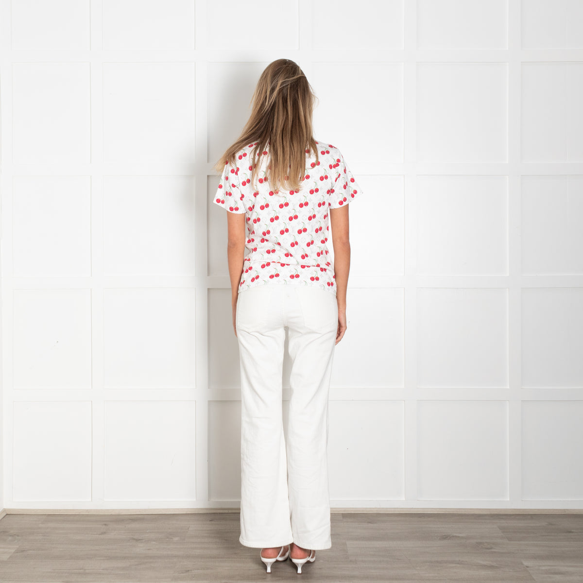 Louis Vuitton x Takashi Murakami White Red Cheery Print Cotton Shirt
