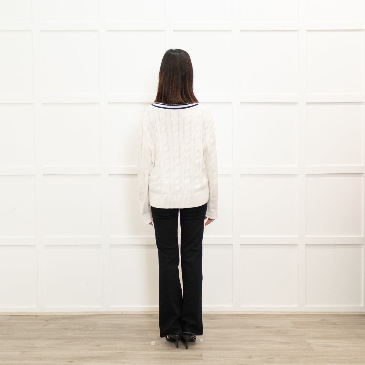 MarcCain White and Blue Stripe Jumper