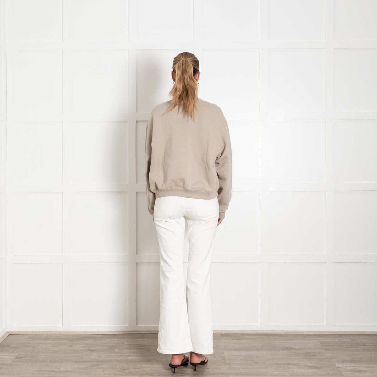 Alexander Wang Beige Cotton Oversized Sweatshirt