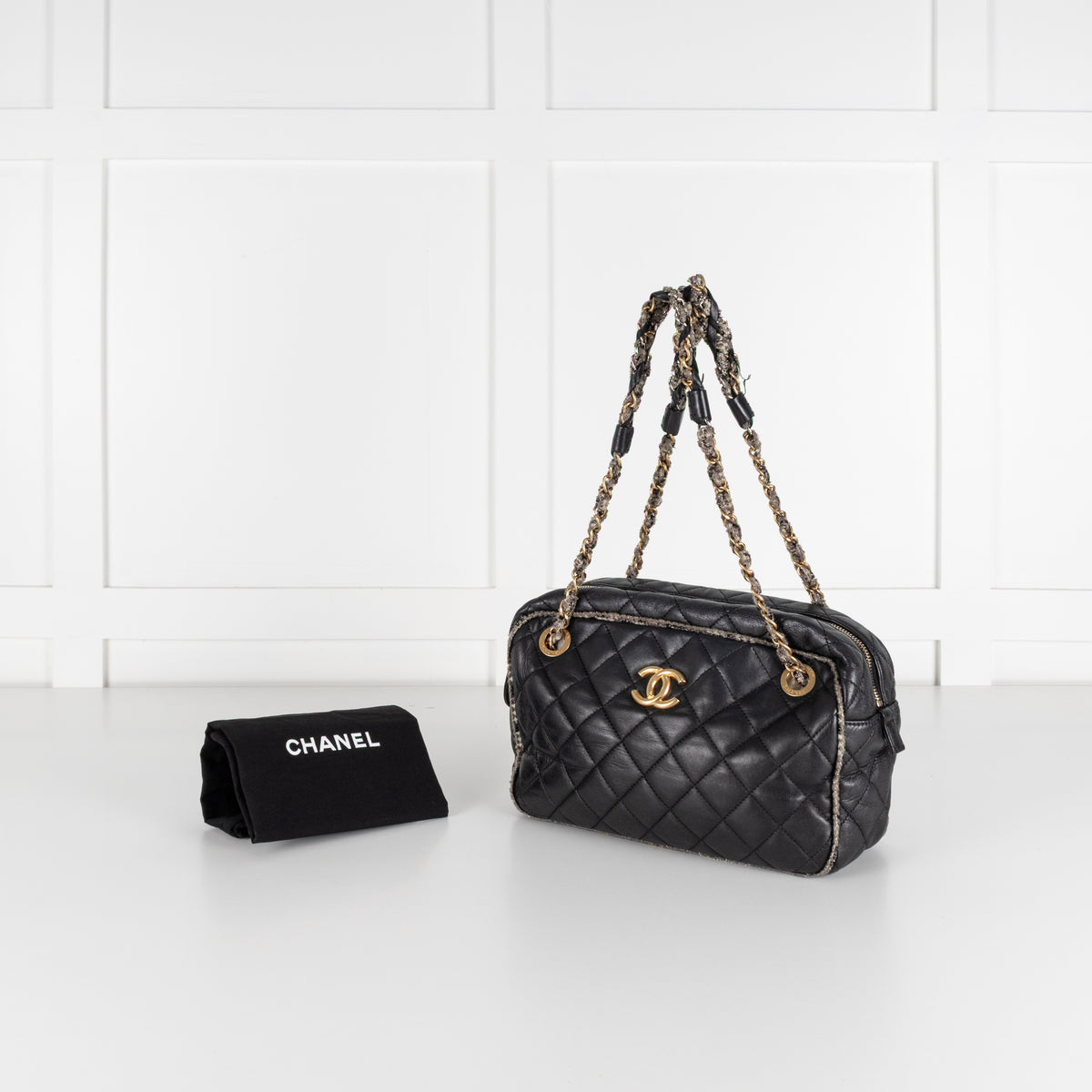 Chanel Black Quilted Lambskin Shoulder Bag