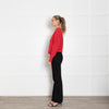 Helmut Lang Red Sweatshirt With Holes Detail