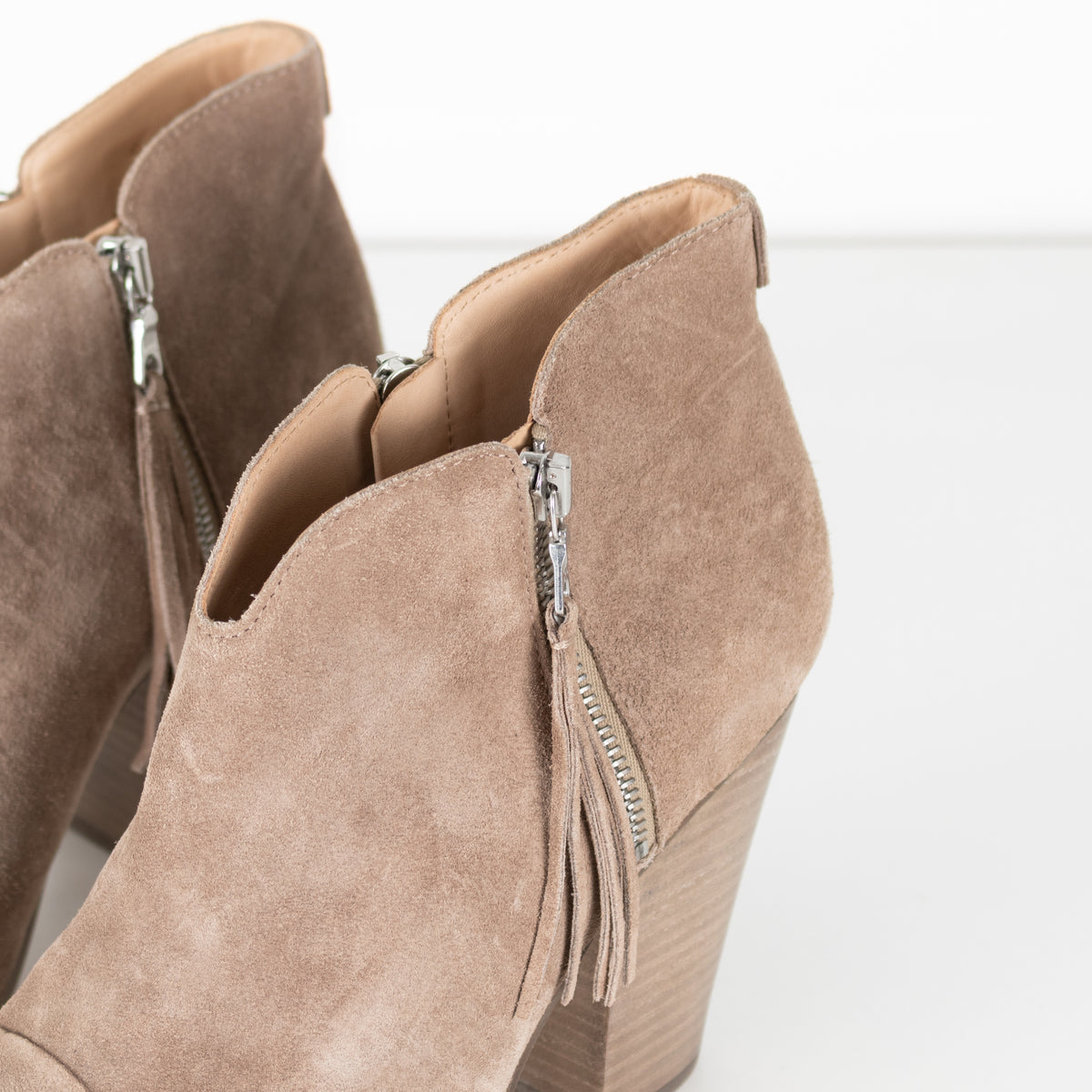 Rag & Bone Beige Suede Zip Up Ankle Boots