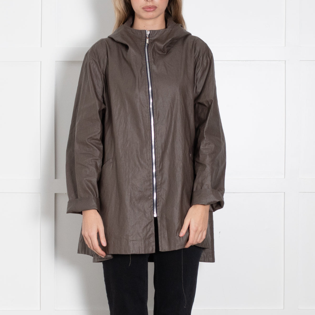 Pret Pour Partir Khaki Swingcoat With Hood