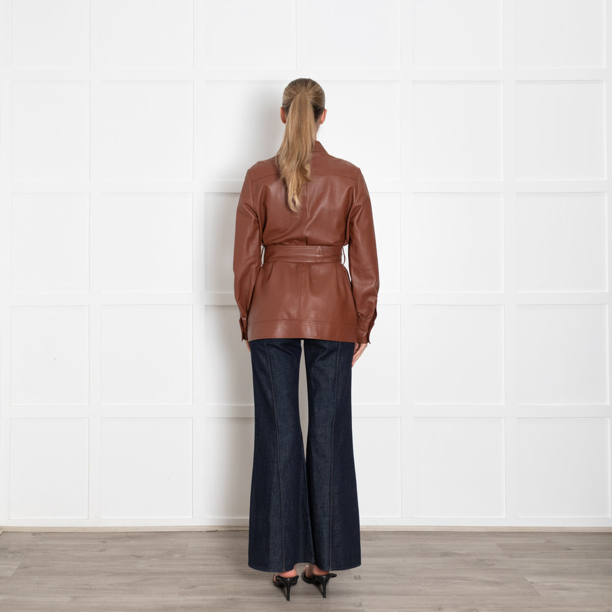 Joseph Tan Leather Jacket With Belt