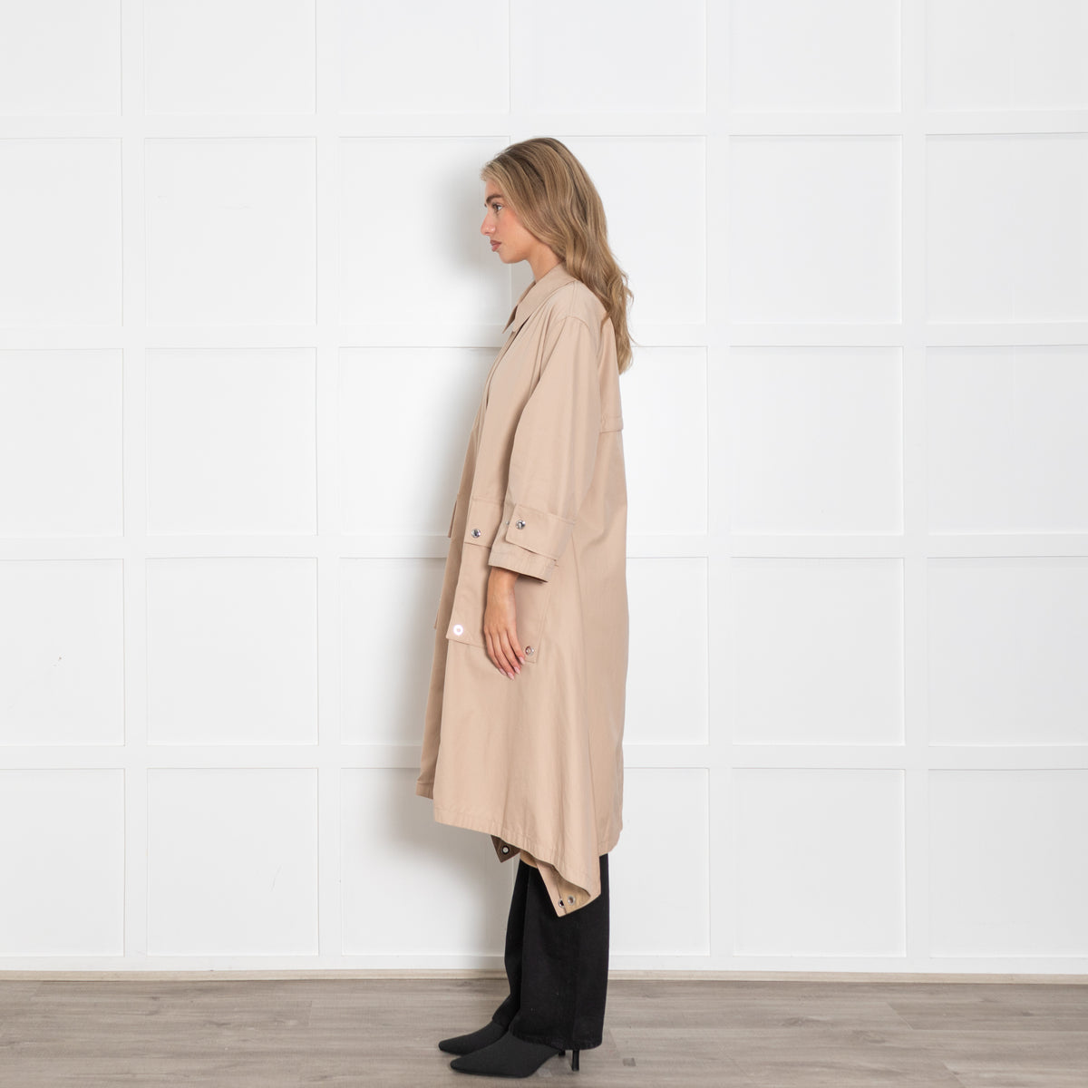 Burberry Beige Cotton Oversized Wingmore Parka