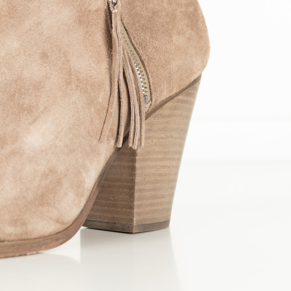 Rag & Bone Beige Suede Zip Up Ankle Boots