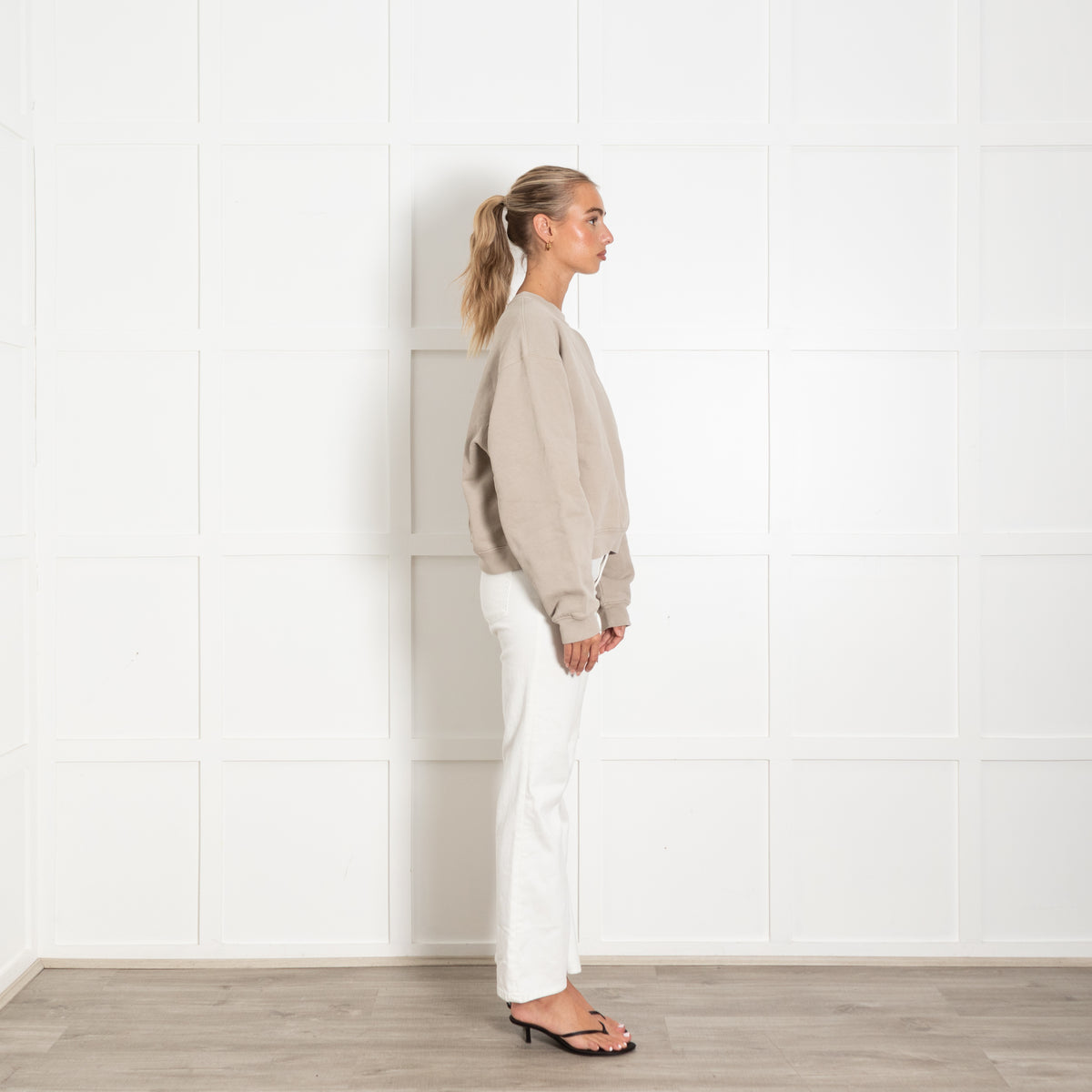 Alexander Wang Beige Cotton Oversized Sweatshirt