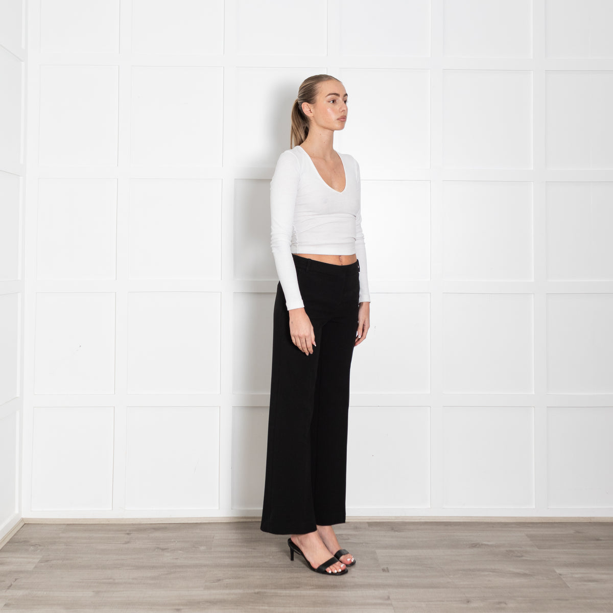 Ba&Sh Black Straight Leg Trousers