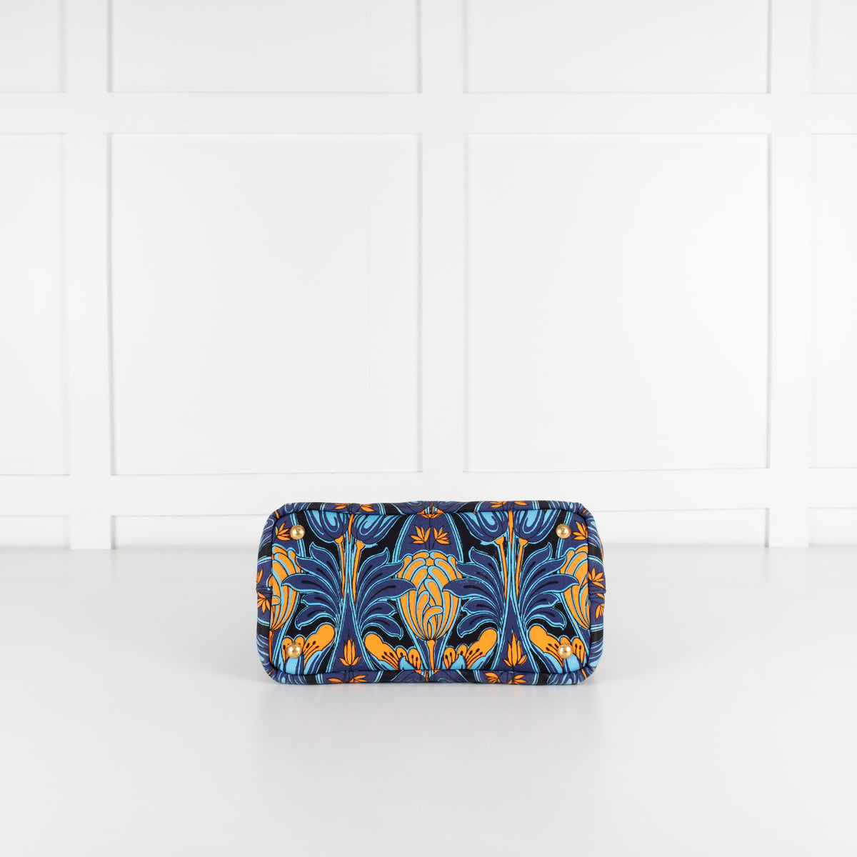 Prada Blue Orange Canvas Canapa Tulipano Handbag