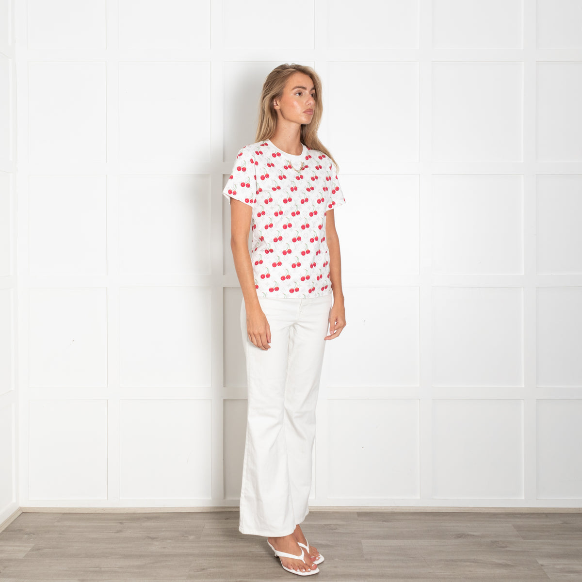 Louis Vuitton x Takashi Murakami White Red Cheery Print Cotton Shirt