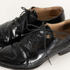Chanel Black Glossy Leather Lace Up Pointy Shoes