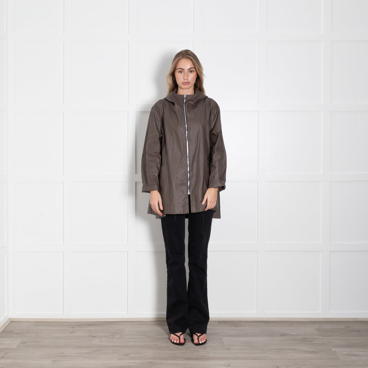 Pret Pour Partir Khaki Swingcoat With Hood