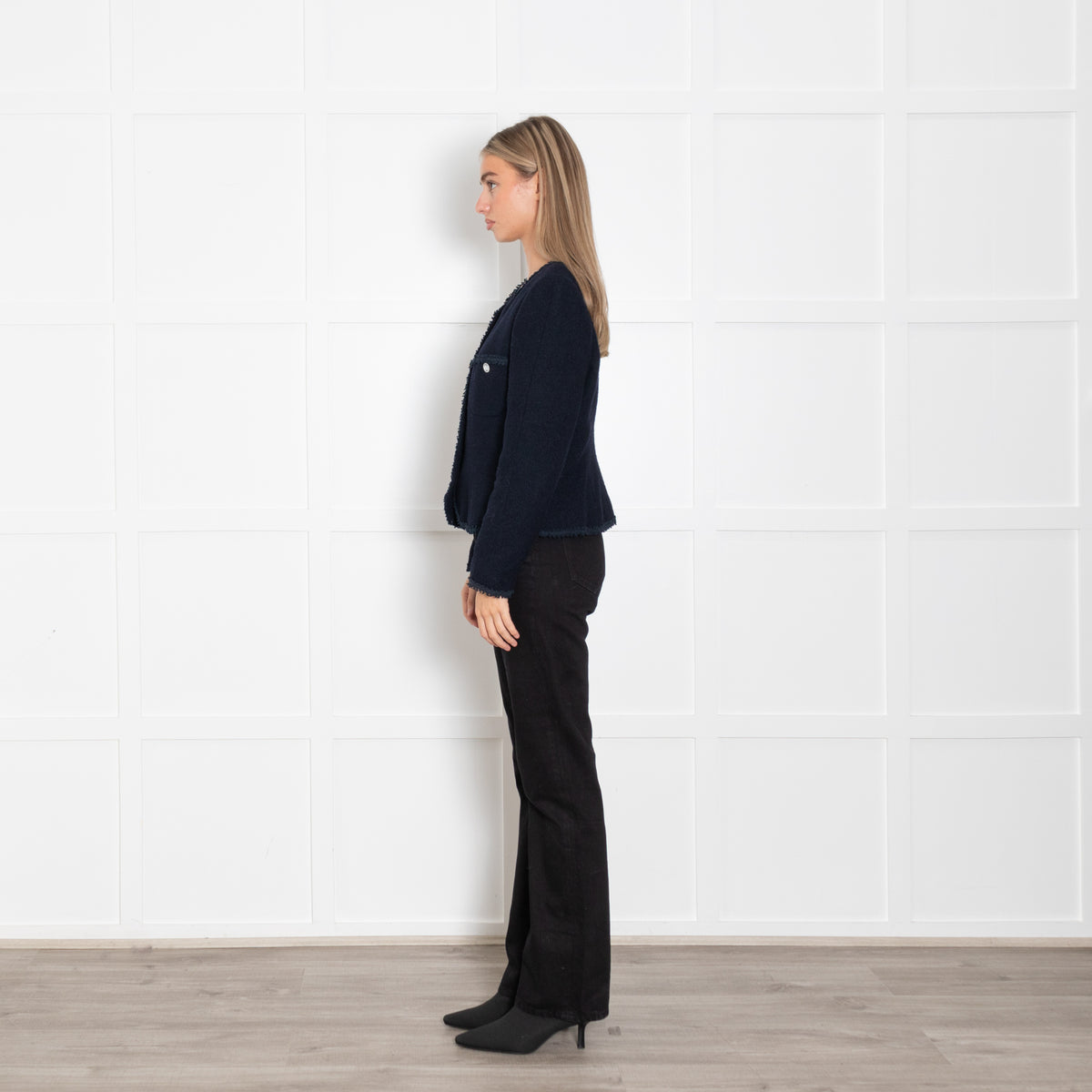 Chanel Navy Woven Short Jacket