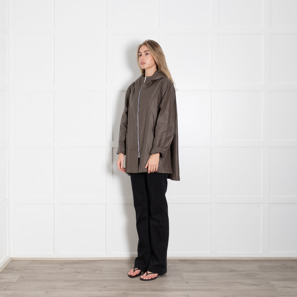 Pret Pour Partir Khaki Swingcoat With Hood