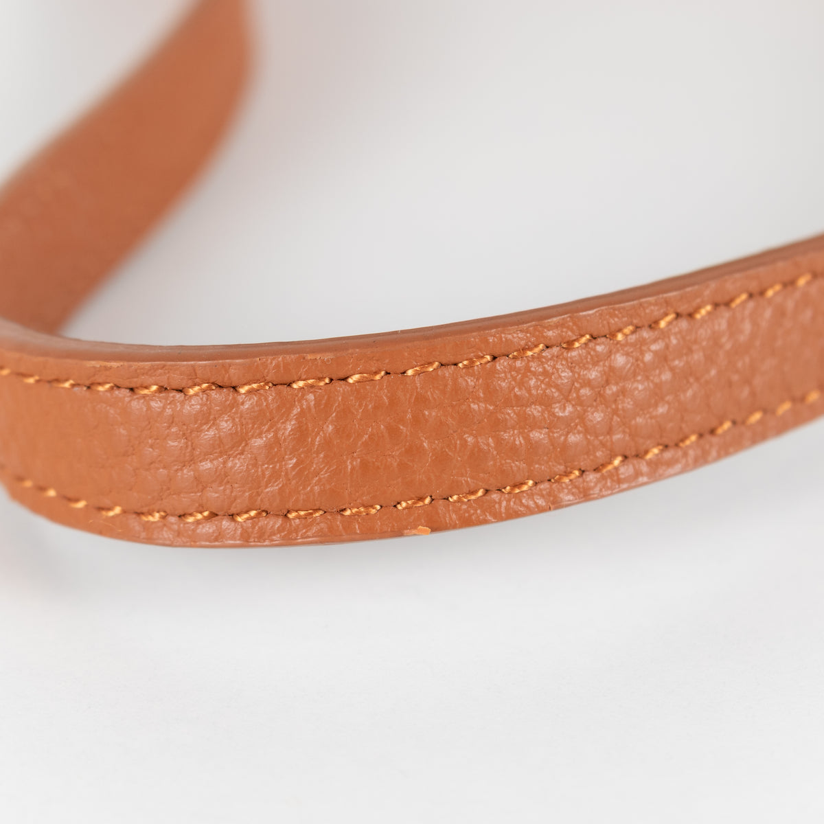 Ines De La Fressange Tan Grainy Leather Crossbody Bag