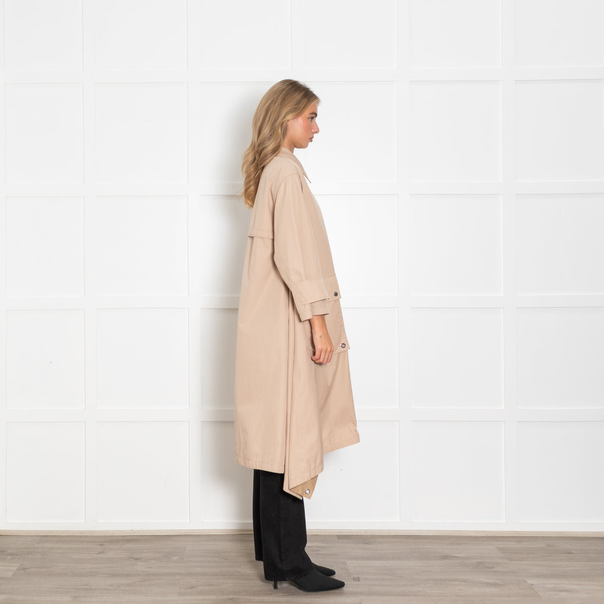 Burberry Beige Cotton Oversized Wingmore Parka