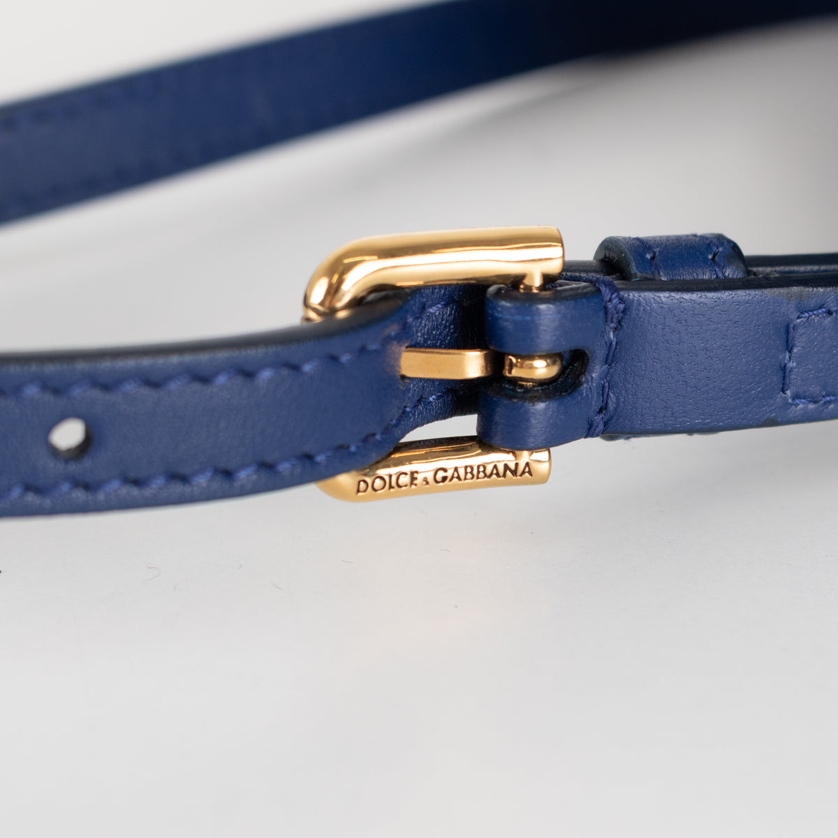 Dolce & Gabbana Blue Nappa Leather Devotion Crossbody Bag